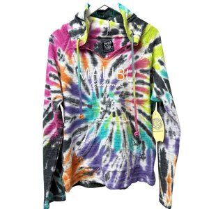 Pop Surf Hoodie Medium Malibu Cali Tie Dye French Terry Pullover NWT